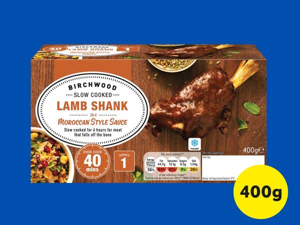 Birchwood Slow Cooked Lamb Shank in Moroccan Sauce