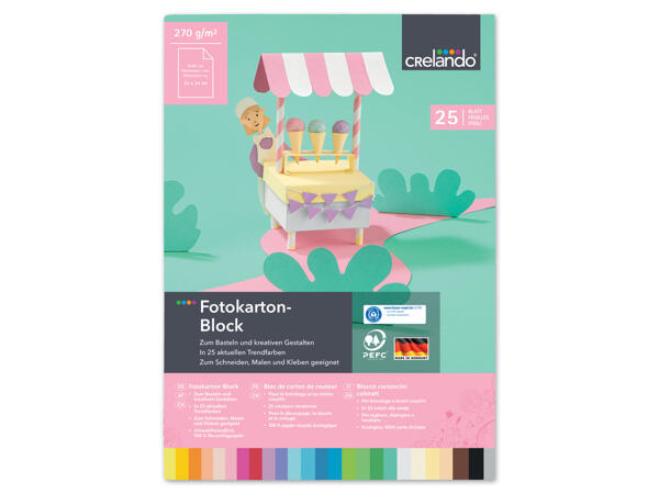 Fotokarton-/ Tonzeichenpapier-Block