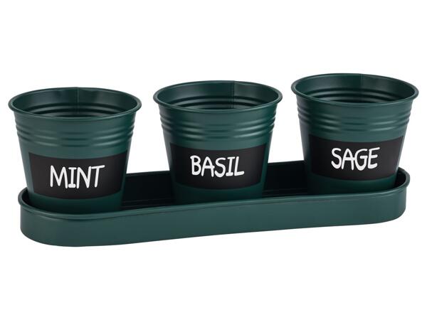 Set of herb pots, 4 pieces