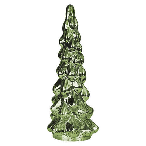 Multi Tiered LED Glass Tree, Green
