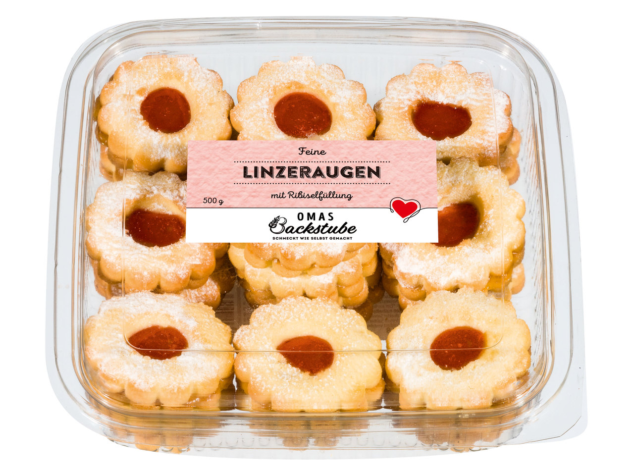 OMAS BACKSTUBE Linzeraugen mit Ribiselmarmelade