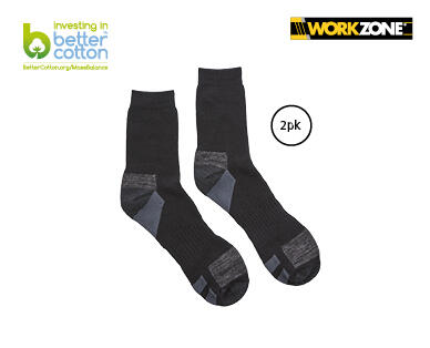 Men's Wool Rich Blend Work Socks 1pk or Cotton Rich Steel Cap Protection Socks 2pk