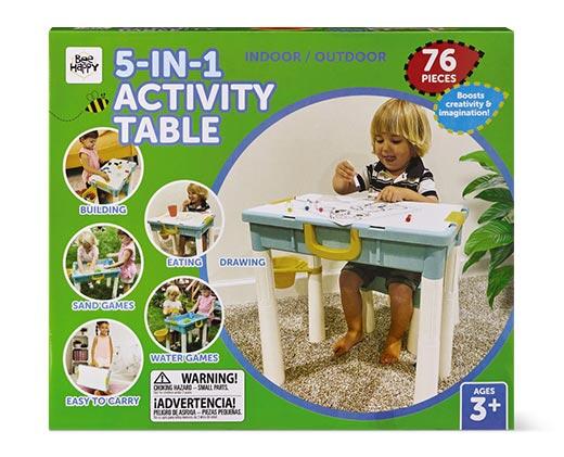Bee Happy 
 5-in-1 Activity Table