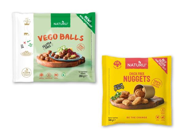 Naturli' vego balls eller chick free nuggets