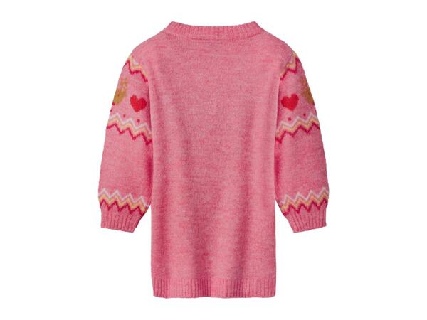 Lupilu Younger Kids' Pink Christmas Jumper Dress