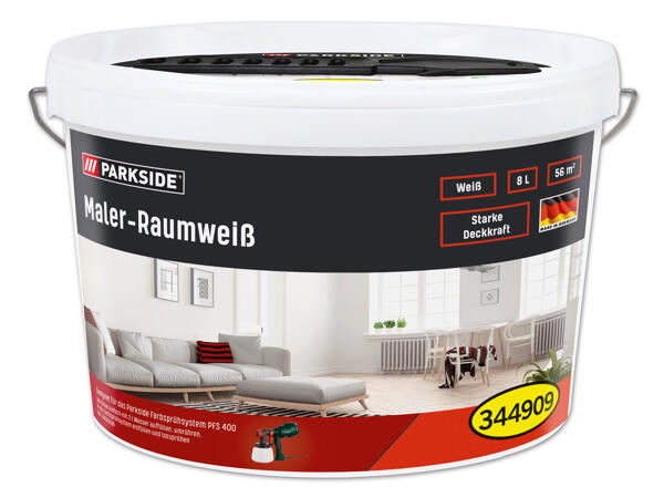 Raumweiß, ca. 8 l/11 l