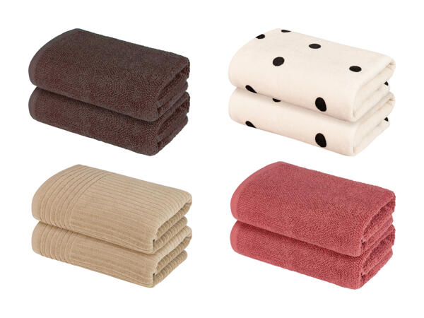 Serviettes de toilette éponge, lot de 2