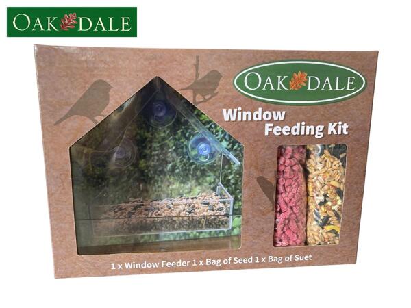 Oakdale Bird Feeder Gift Pack - Window Feeding Kit
