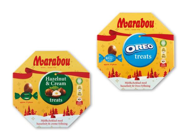 MARABOU Hasselnød og creme treats eller Oreo treats