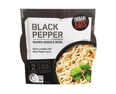 Urban Eats Black Pepper Flavoured Ramen Noodle Bowl 240g