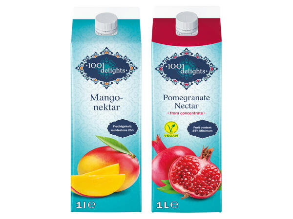 Mango- oder Granatapfel-Nektar