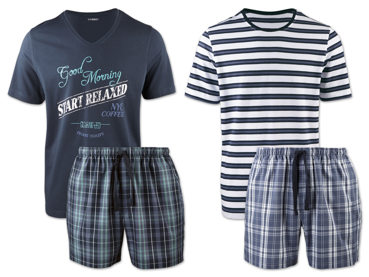 LIVERGY(R) Herren Shorty-Pyjama1
