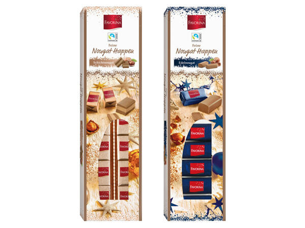 Feine Nougat-Happen