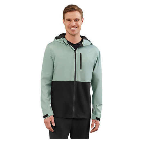 Men's Rain Jacket - Green, XL