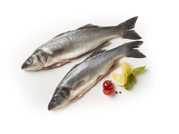 Gutted sea bass
