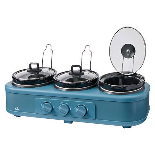 1.5 Quart Triple Slow Cooker, Blue