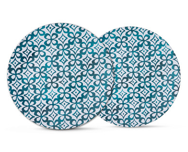Crofton Melamine Round Platter or 2-Pack Dinner Plates