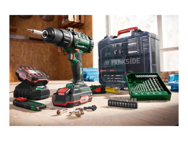 Parkside 20V Cordless Drill Driver Set