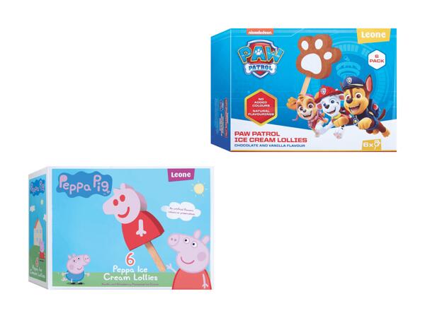 Bâtonnets glacés Peppa Pig, Pat' Patrouille Leone