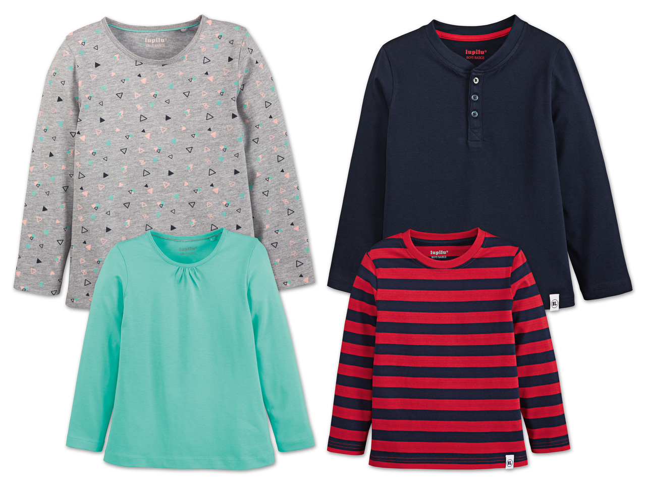 LUPILU(R) Kleinkinder Langarmshirts, 2 Stück1