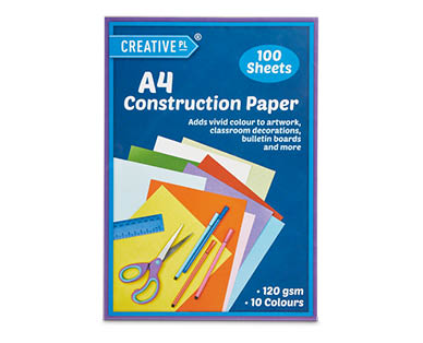 Drawing Roll 15m or A4 Construction Paper 100 Sheets