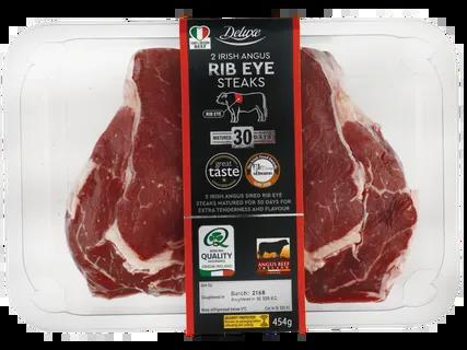 DELUXE Deluxe 2 Irish Angus Dry Aged Rib Eye Steaks