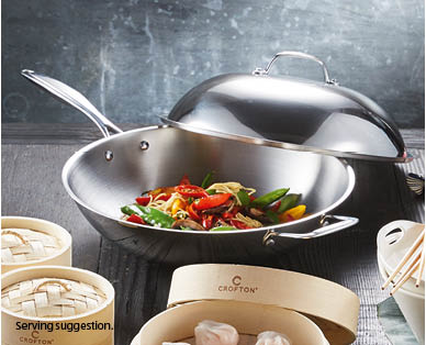 Stainless Steel Wok with Lid