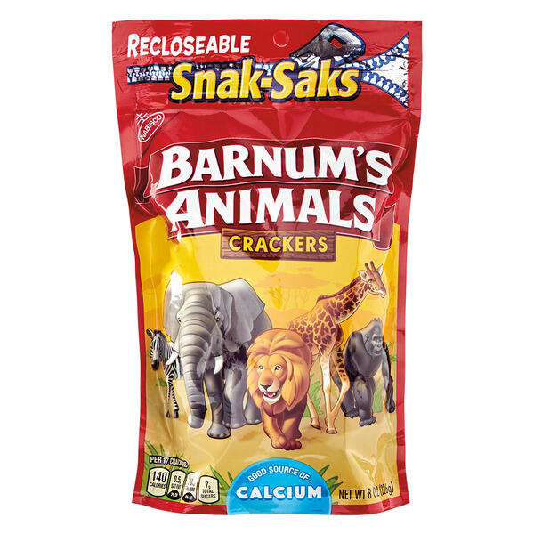 Nabisco Recloseable Snak-Saks Barnum's Animals Crackers