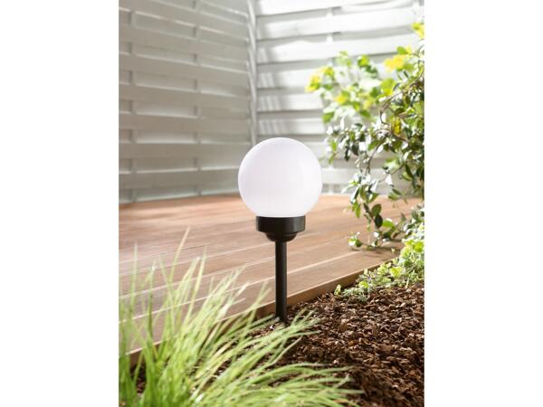 LED solar ball lights with ground spike