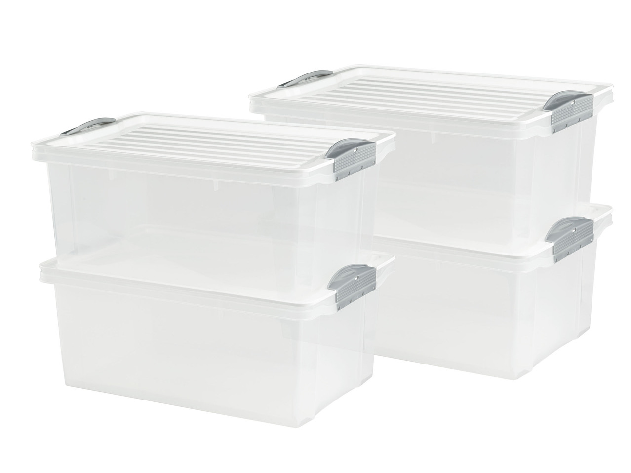 Storage Boxes, 13L, 2 pieces or 4.5L, 4 pieces
