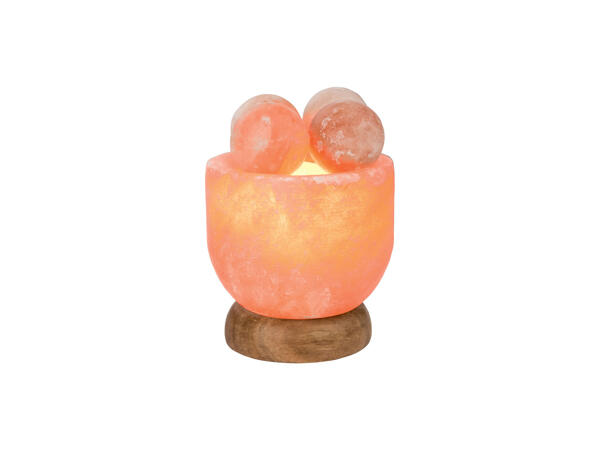 Illuminated Salt Crystal Bowl