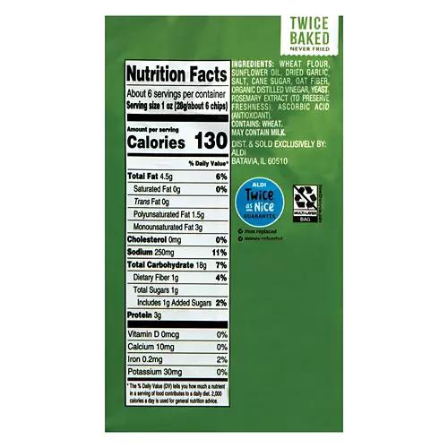 Roasted Garlic Bagel Chips, 6 oz