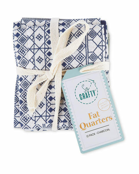 Charcoal Fabric Fat Quarters 12 Pack