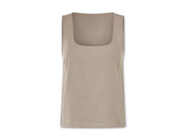 Damen Leinen Blusentop