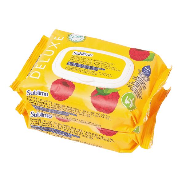 SUBLIMO(R) 				Papier de toilette humide, pack de 2