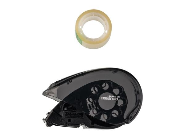 Crelando Mini Adhesive Tape Dispenser/​Wrapping Paper Cutter/​Wrapping Paper Holders