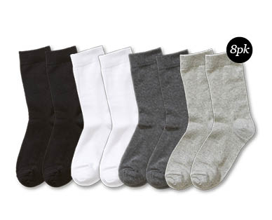 Ladies Crew Socks 8pk