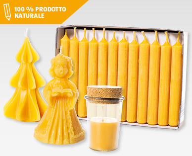 Candela natalizia di cera d'api