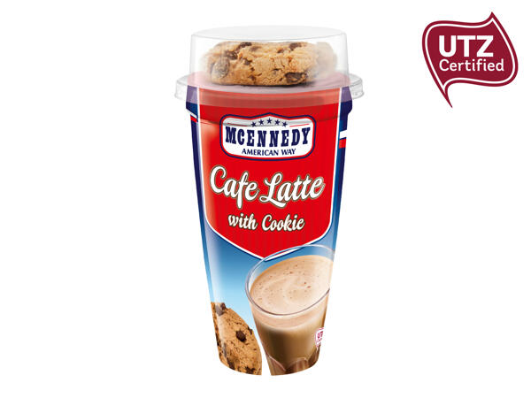 Cafe Latte und Cookie