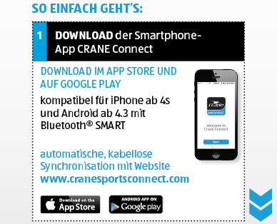 CRANE(R) CONNECT Bluetooth(R) GPS-Uhr mit Herzfrequenzmessung