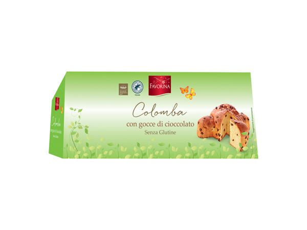 Gluten-free Colomba with chocolate chips