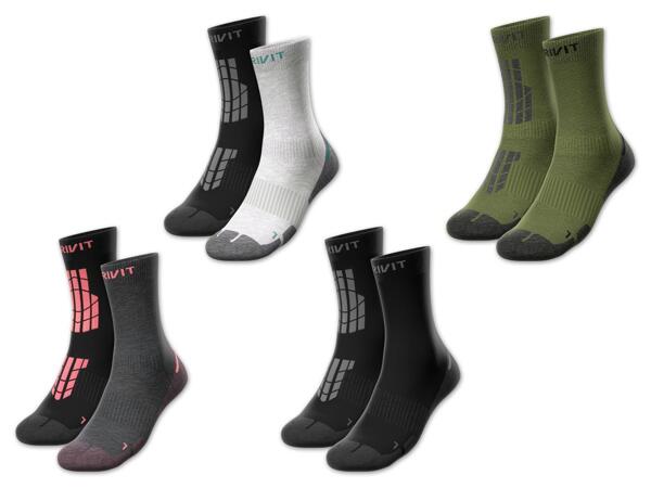 Damen/Herren Wandersocken, 2 Paar