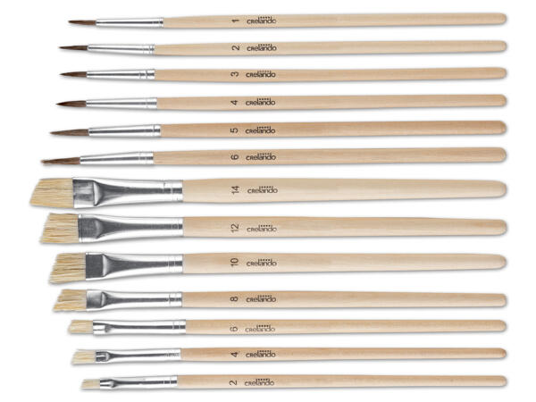Schulpinsel-Set, 13-teilig