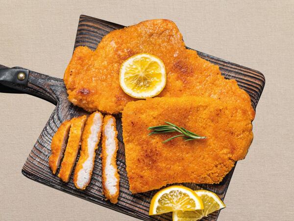 Frisches Wiener Schnitzel paniert oder Cordon Bleu