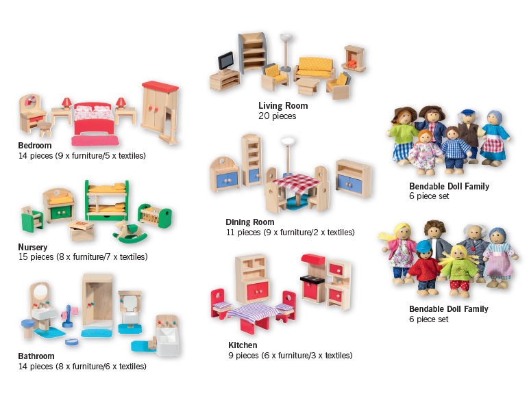 PLAYTIVE JUNIOR(R) Doll House Furniture