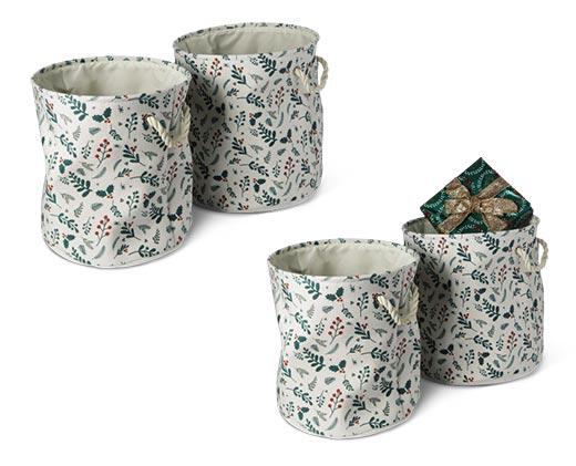 Huntington Home 
 Holiday Canvas Bins