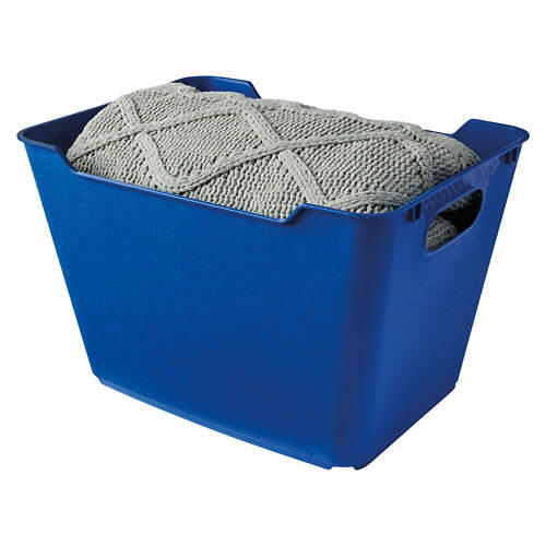 Extra Large Plastic Storage Bin, Blue