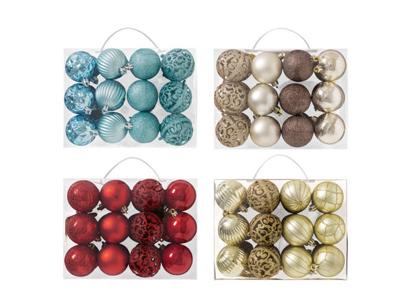 Boules de Noël, 24 pièces