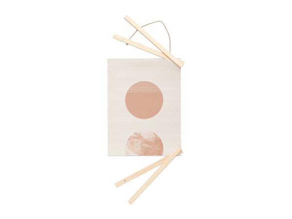 Livarno Home Magnetic Wooden Frame With Pink Abstract Design on Poster