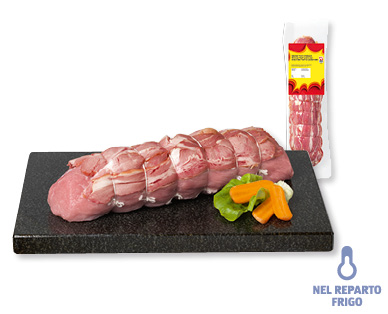 Arrosto di vitello avvolto con pancetta di vitello